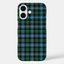 Clan MacRae caçando Xadrez Azul e Verde de Tartan