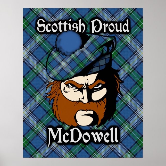 Clan McDowell Scottish Tartan Poster (Frente)