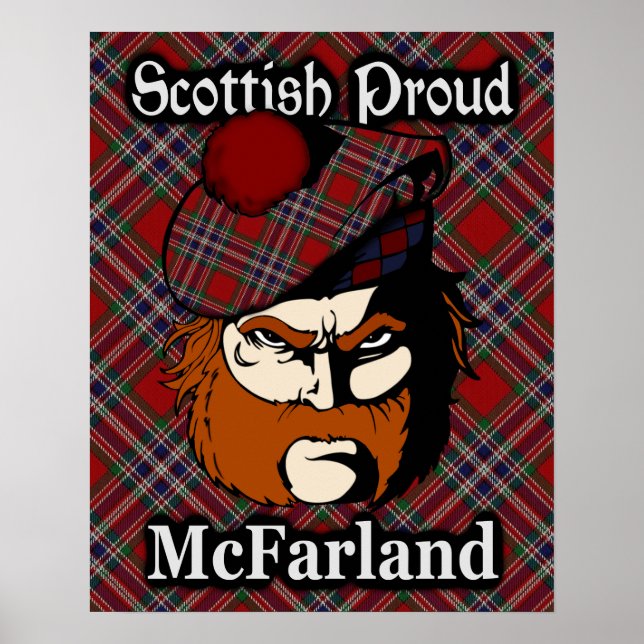 Clan McFarland Scottish Tartan Poster (Frente)