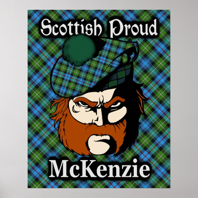 Clan McKenzie Scottish Tartan Poster (Frente)