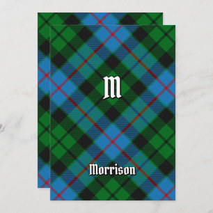 Clan Morrison Caçando Convite Tartan