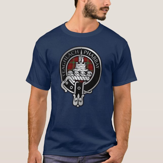 Clan Morrison Crest & Tartan T-Shirt (Frente)