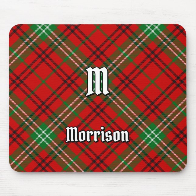 Clan Morrison Red Tartan Mouse Pad (Frente)