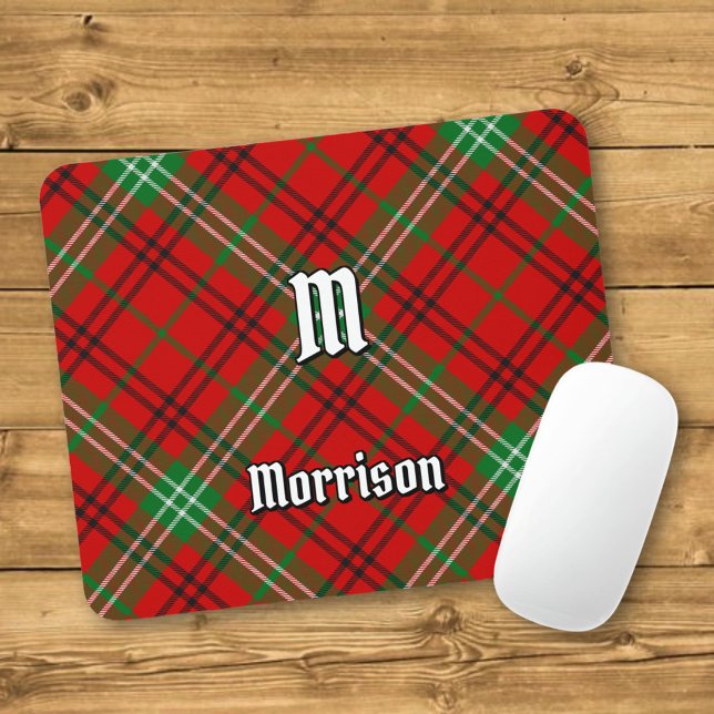 Clan Morrison Red Tartan Mouse Pad (Criador carregado)