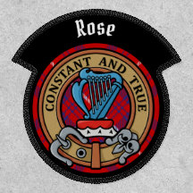 Clan Rosa Crest sobre Tartan