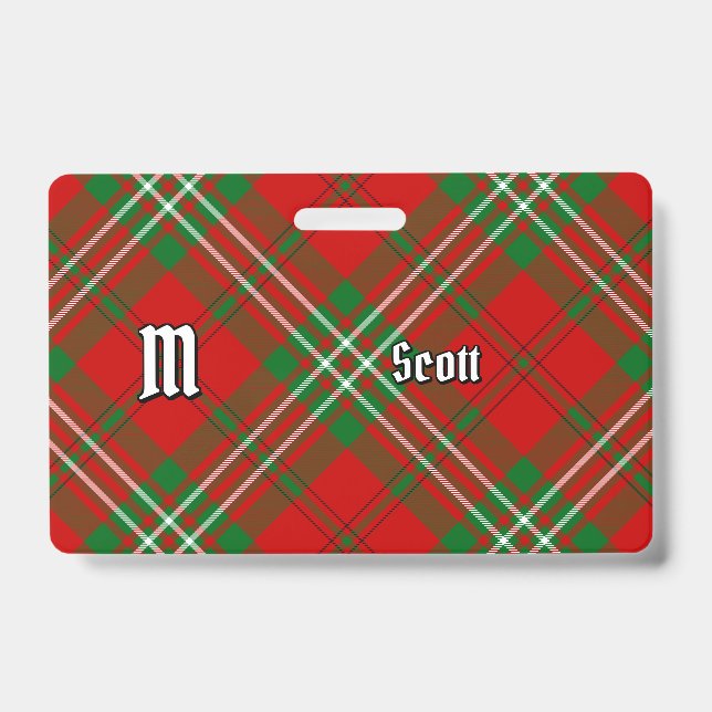 Clan Scott Red Tartan Crachá (Front)