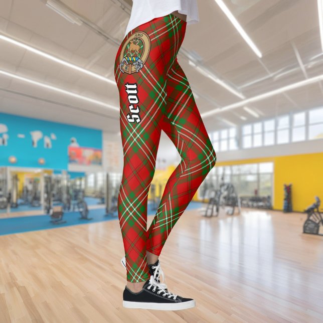 Clan Scott Red Tartan Leggings (Criador carregado)