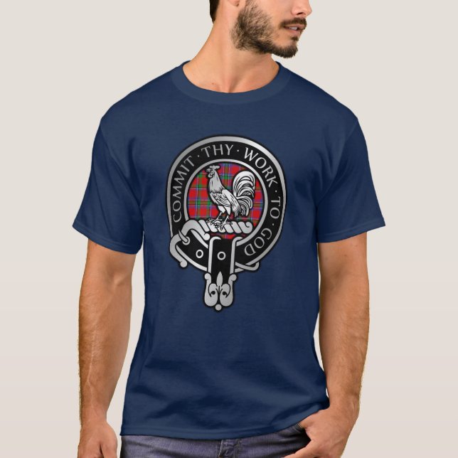 Clan Sinclair Crest & Tartan T-Shirt (Frente)