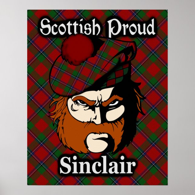 Clan Sinclair Scottish Tartan Poster (Frente)