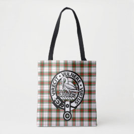 Clan Stewart Tartan Crest Tote Bag