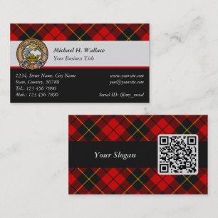 Clan Wallace Tartan Cartão de visita
