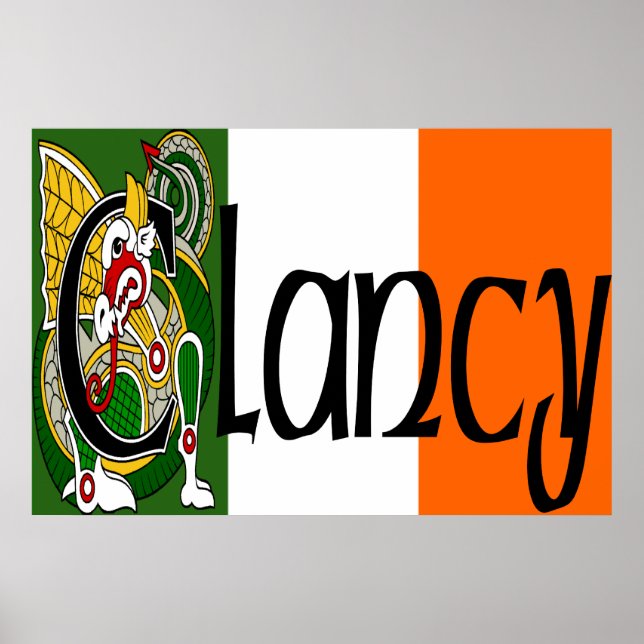 Clancy Celtic Dragon Poster Impressão (Frente)