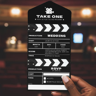Clapboard de Filme de Casamento