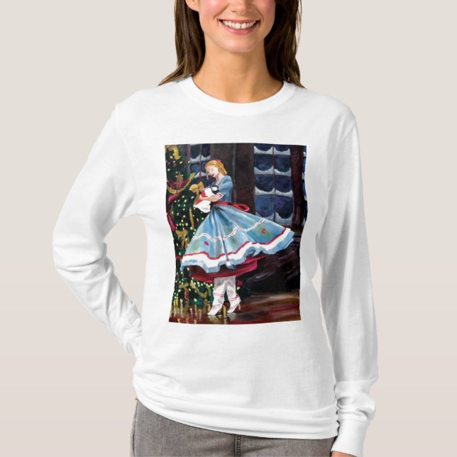 Clara e seu t-shirt Longo-Sleeved Nutcracker (Frente)