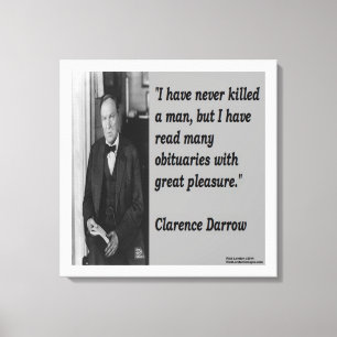 Clarence Darrow & Citação Sobre Impressão em Tela