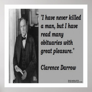 Clarence Darrow & Killing Alguém Cite Poster