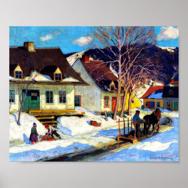 Clarence Gagnon - Um Poster da Aldeia do Quebec (Frente)