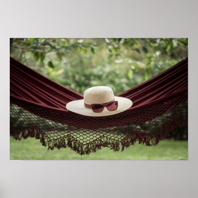 Claret Hammock Sun Hat Sunglass Poster (Frente)