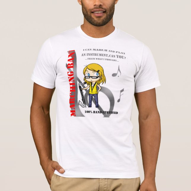 Clarinete baixo da camisa da banda (Frente)