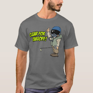 Claro para o t-shirt piloto da decolagem RC