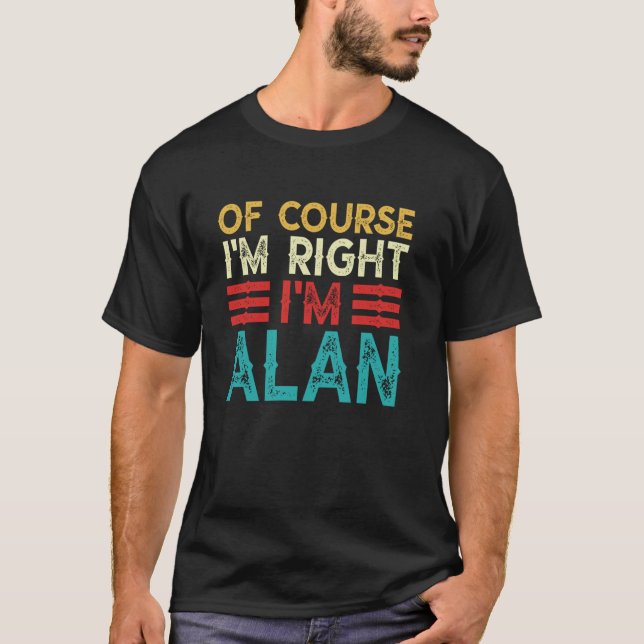 CLARO QUE ESTOU CERTO, EU SOU O ALAN Camiseta Nata (Frente)