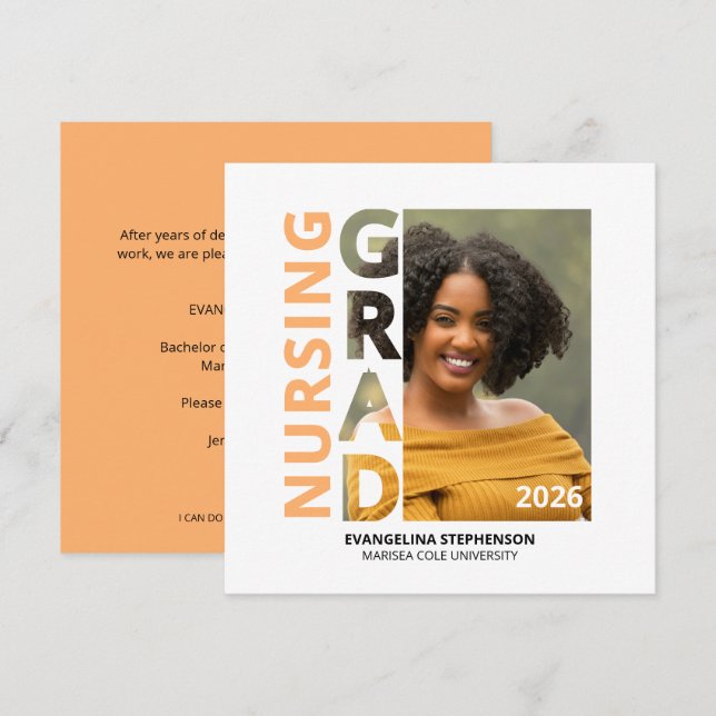 Class of 2026 BSN Nursing Graduate Announcement (Frente/Verso)