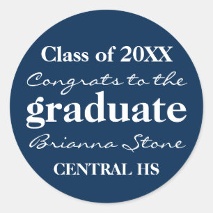 Classe azul e branca da etiqueta 2018 da graduaç