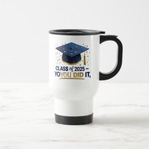 Classe Azul e Dourada da Caneca de viagem de Gradu