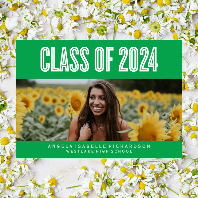 CLASSE BOLDLY CHIC DE CONVITE DE GRADUAÇÃO DE 2024 (Criador carregado)