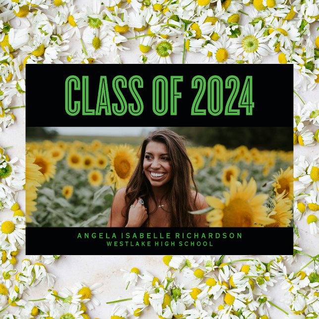 CLASSE BOLDLY CHIC DE CONVITE DE GRADUAÇÃO DE 2024 (Criador carregado)