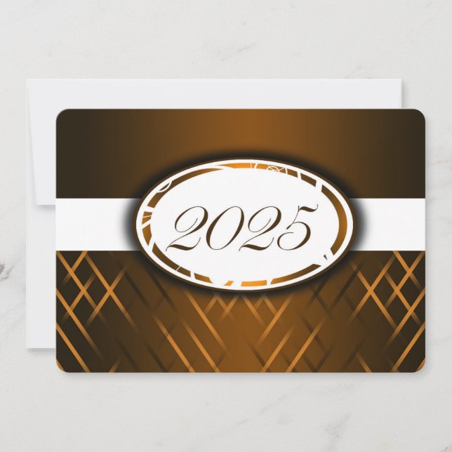 Classe Brown e White de Convites para 2025 (Frente)