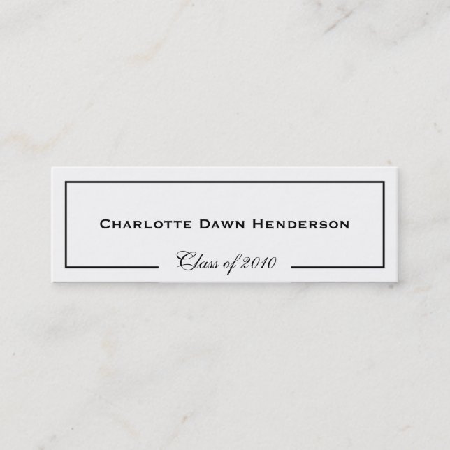 Classe da beira do cartão conhecido do anúncio da (Frente)