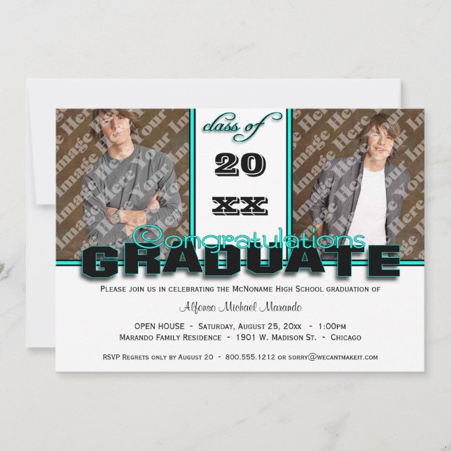 CLASSE da cerceta de convite da festa de formatura (Frente)