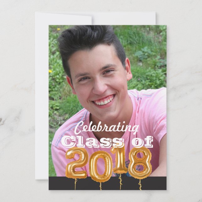 Classe da graduação de convite do anúncio da foto (Frente)