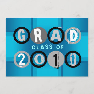 Classe da graduação de convite do azul de 2010