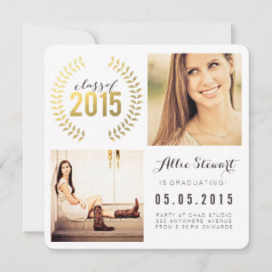 Classe da grinalda do ouro de 2015 cartões com