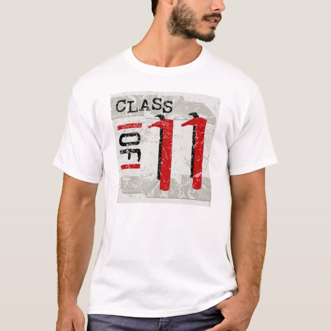 Classe de 11 t-shirt leves do Grunge (Frente)