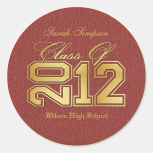 Classe de 2012 Adesivos (ouro)