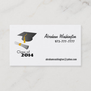 Classe de 2014 cartões de visitas