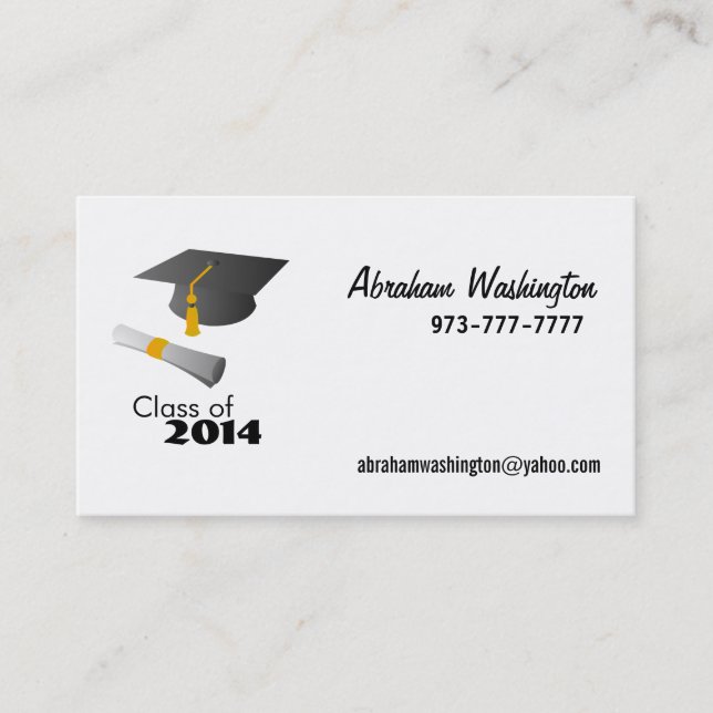 Classe de 2014 cartões de visitas (Frente)