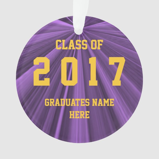 Classe de 2017 roxos e de ornamento Dourado por (Frente)