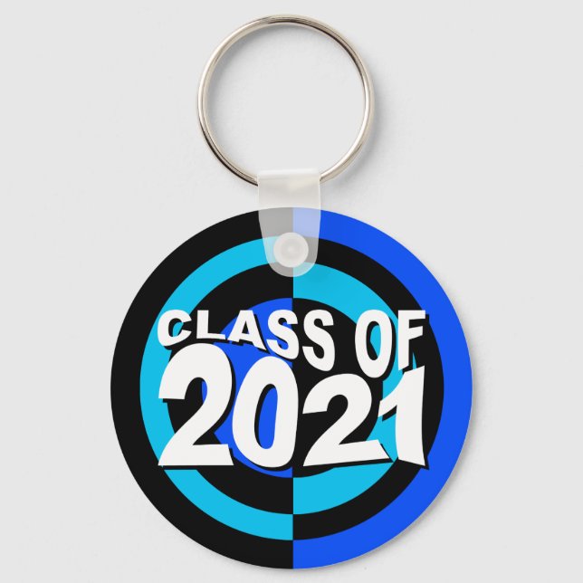 Classe de 2021 Chaveiro azul preto (Frente)