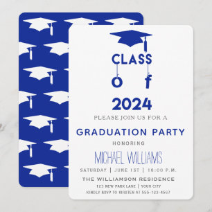 Classe de 2024 - Convite à Festa de formatura Azul