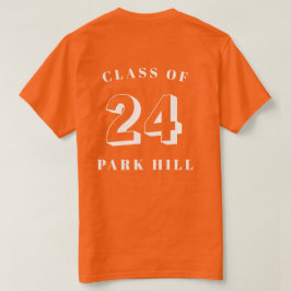 Classe de 2024 White Theme D3 Men Orange T-Shirt