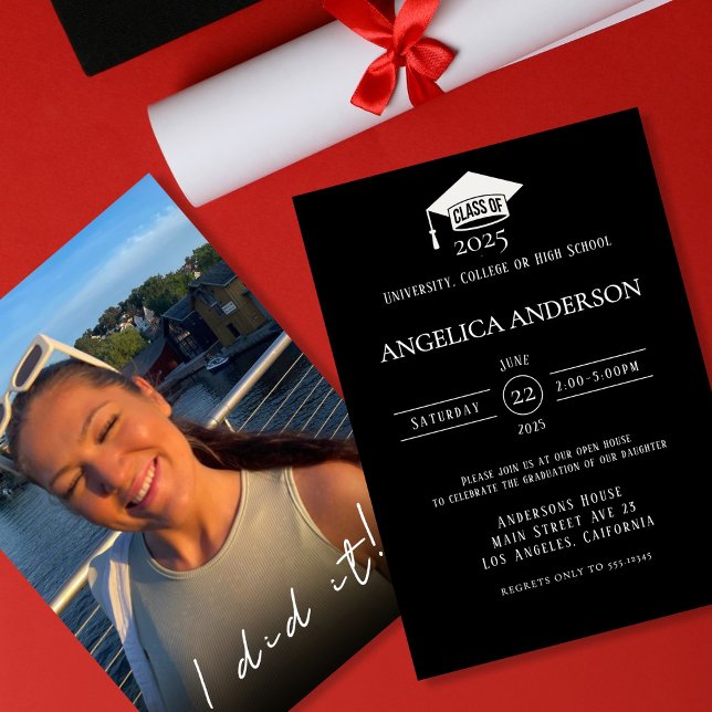 Classe de 2025 "Eu fiz" Convite para Formando de F (Criador carregado)