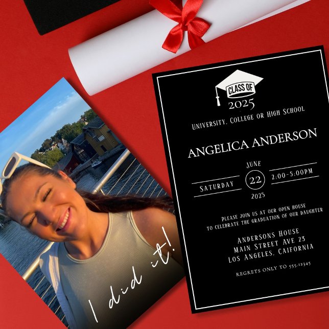 Classe de 2025 "Eu fiz" Convite para Formando de F (Criador carregado)