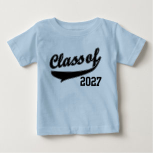 Classe de 2027, t-shirt engraçado bonito do bebê