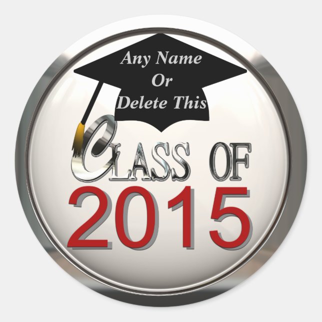 Classe De Adesivos De Graduação De 2015 (Frente)