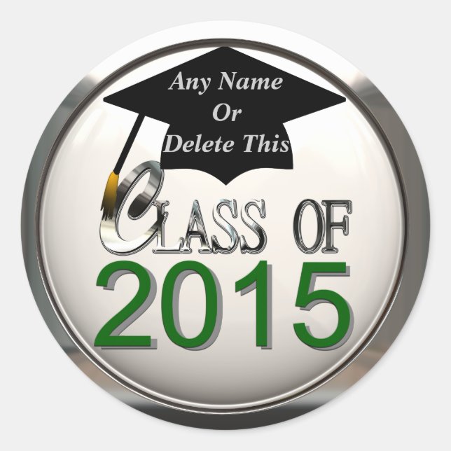 Classe De Adesivos De Graduação De 2015 (Frente)