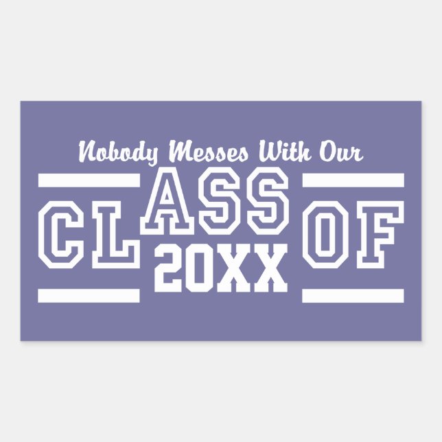 Classe de adesivos personalizados do QUALQUER Ano (Frente)